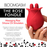The Rose Fondle 10X Massaging Rose Silicone Clit Stimulator